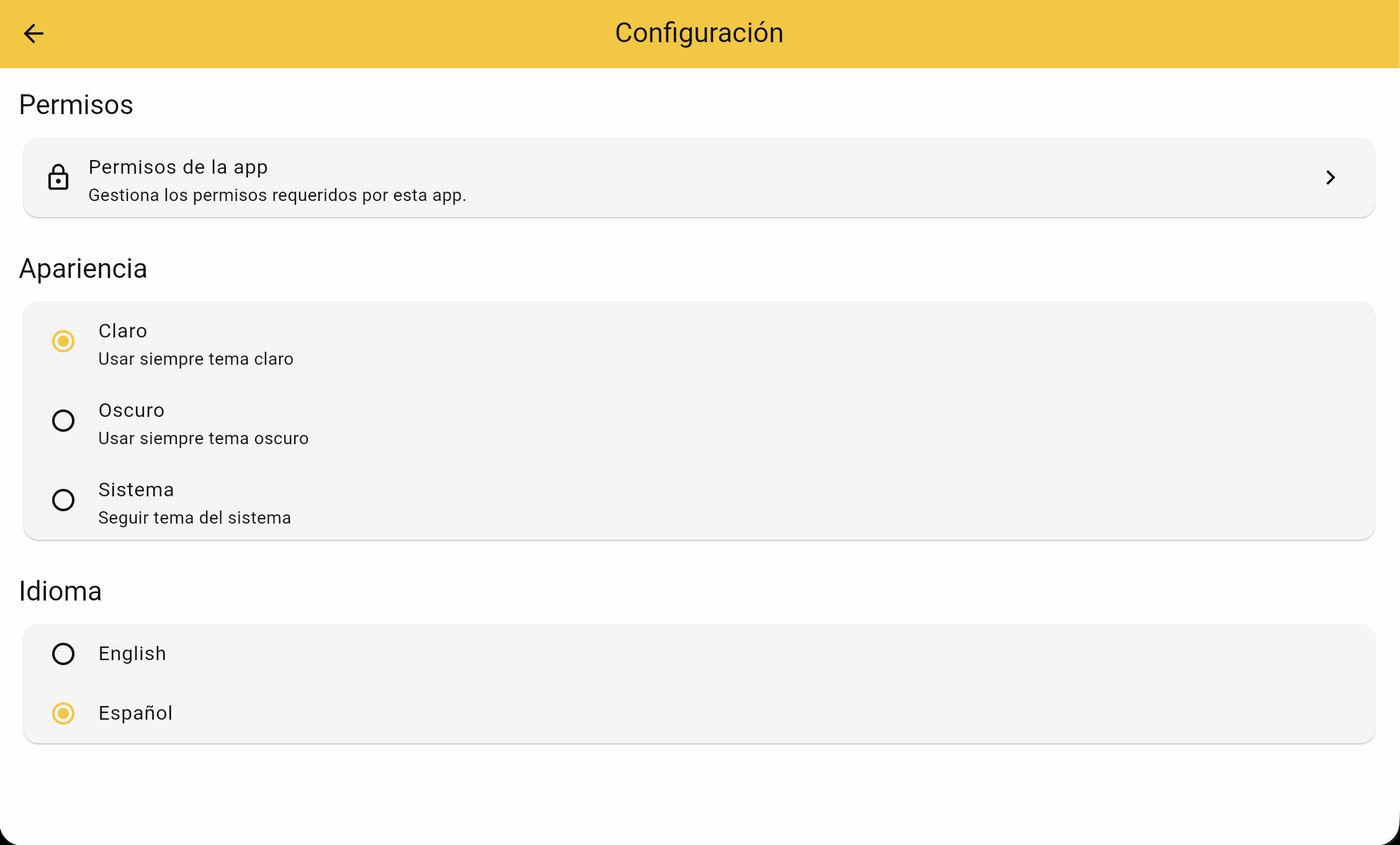 The same screen in light theme
