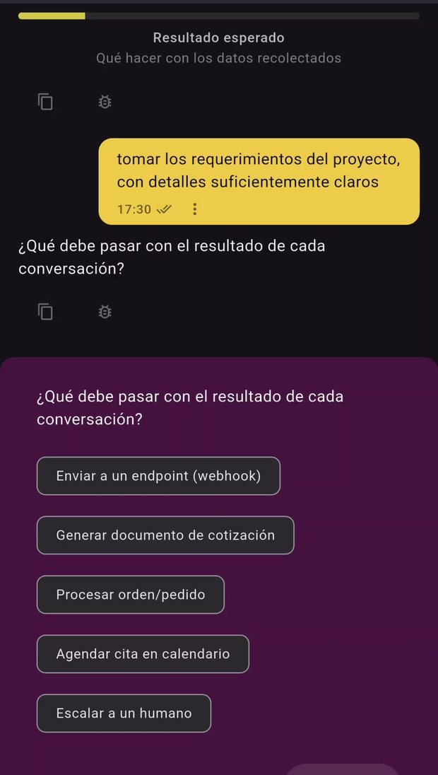 Conversational assistant gathering a business's requirements